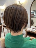 大人丸みショートボブ