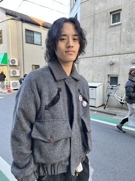 アイズ 海老名(AIZU) スパイラルパーマ メンズパーマ ミディアムパーマ 眉毛カット