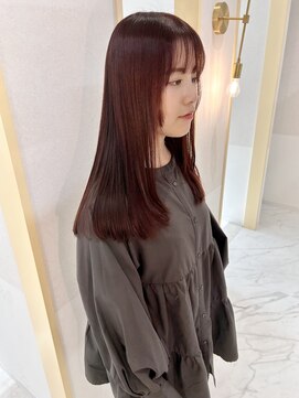 トッカ 三宮ANNEX(tocca) 顔周りレイヤー × レッドブラウン ～。°