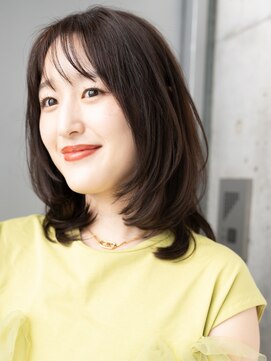 ホロン 池袋(HOLON) 池袋HOLON【ミディアムレイヤー/顔まわりカット/ウルフカット】