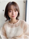 前髪 ネビージュ ボブルフ 黒髪 ワンレン 小顔 "