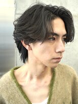 原宿フェザーパーマニュアンスパーマ波巻きパーマセンターパート