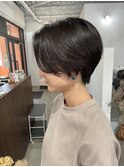 大人ナチュラル丸みショートボブ◎20代30代40代
