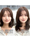 前髪顔まわり韓国ヘアレイヤーカットサイドバンク2wayバンク韓国