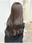 くびれヘアアプリコットオレンジ夏ヘアハイライトカラー