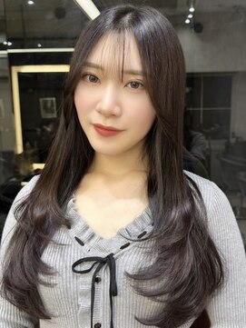ロンドアヴァントゥス 池袋(Lond aventus) ワイドバングイメチェン美髪外ハネボブ+レイヤーカット韓国/池袋