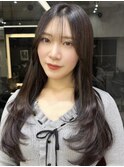 ワイドバングイメチェン美髪外ハネボブ+レイヤーカット韓国/池袋