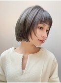ミニウルフレイヤーカット顔周りカット前髪カット韓国ボブ/原宿