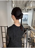 20代30代♪お呼ばれ大人かわいいシンプルシニョン　パール