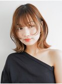 切りっぱなしボブ/顔まわりカット/レイヤー/くびれゆるふわ