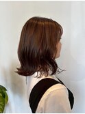 くびれヘア外ハネゆるウェーブボブ