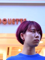 ロムロクウェット(L'HOMME ROQUETTE)&nbsp;ショートスタイル×ボルドーピンク