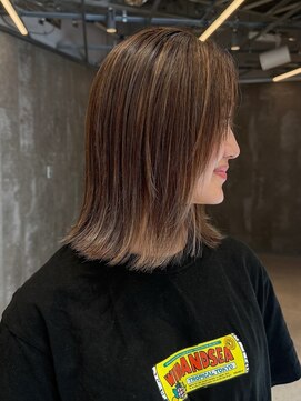 ピークアブー 原宿ハラカド(PEEK-A-BOO) ハイライト海外風ボブ外国人風サーフガールEnglishOK20代