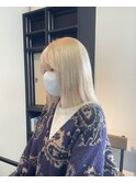 ハイトーンカラー×ナチュラルボブ/小倉