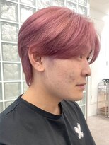 渋谷メンズブリーチカラーミルクティーベージュセンターパート