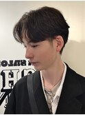 外国人風毛流れセンターパート