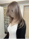 黒髪/クラゲヘアー/オリーブグレー/小顔/ココアベージュ/梅