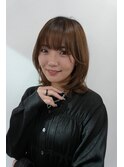 肩上ボブ大人可愛いボブひし形ボブアッシュベージュ