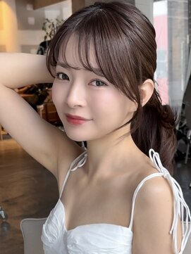 エインアンリー 明治神宮前(AIN.ANLY.) ハッシュカット顔周りカットワンホンレイヤーカット韓国ヘア