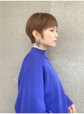 ハンサムショート/丸みショートボブ/20代30代40代50代/顔周り