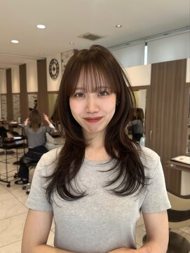 アッシュ 新杉田店(Ash) 新杉田レイヤーカット韓国ダブルカラー顔周り前髪カットボブ