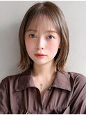 ナチュラルショート夏ミルクブラウン美髪艶感レイヤーカット