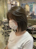 サンバイセライロ 千葉(SAN. by celilo)&nbsp;タッセルボブ×オリーブベージュ【佐藤詩門】