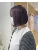 くすみラベンダー♪顔まわりカット　ダブルカラー　ブリーチ