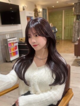ジーニー 千葉(GENiE) 韓国ヘア/顔周りレイヤーカット/ダークブラウン【佐藤詩門】