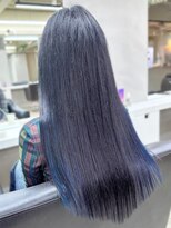 ディア(.eer)&nbsp;((ミディアム→ロング)) ブルーブラック♪//シールエクステ80枚