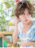 くせ毛風ゆるふわカール無造作前下がりボブh3志木20代30代40代