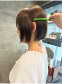【kanae/藤沢】あごラインボブ/ブリーチなしダブルカラー