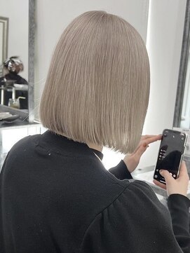 ラフヘアデザイン(Raf hair design) バレイヤージュコントラストハイライトミルクティーベージュ