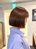 マカロニコースト(macaroni coast)&nbsp;前髪ありぱつっとミニボブ顎ラインボブ