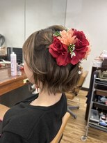 デビュー ヘアーメイク&nbsp;ホワイトグレージュ/デジタルパーマ/チェリーブラウン/宜野湾