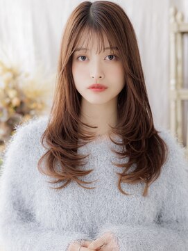 カバーヘア イヴ 戸頭店(COVER HAIR EVE) ミストバングチェリーブラウンデジタルパーマc7戸頭20代30代40代