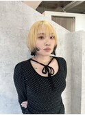 【石塚スタイル】ブロンドカラー×エンドカラーブラック
