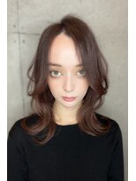 クーエフー(coo et fuu)&nbsp;ラベンダーピンク　くびれヘア　ピンクブラウン　バーガンディ