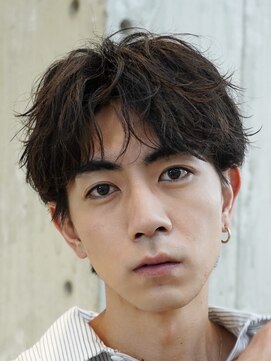 フィフスパーク(fifth PARK) 緩めシャドウパーマメンズショート束感動きナチュラル爽やか夏