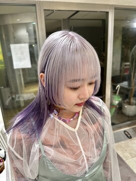 クレア 下北沢(CREA) ホワイトシルバー&パープル