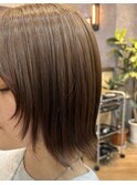 顔周りレイヤーボブ　30代40代50代