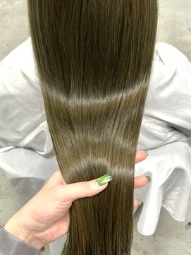 ヘアー アイス 御器所本店(HAIR ICI) ブリーチなしワンカラーで作る冬&春カラーオリーブブラウン
