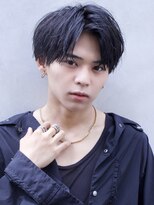 エイド 本店(aid)&nbsp;メンズマッシュショートコンマバングネイビーブラック渋谷