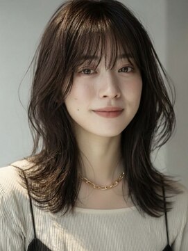 フレイムス ヘアアンドリラックス 赤羽店(Frames hair&relax) 大人可愛いウルフミディ20代30代40代◎前髪あり小顔カット赤羽