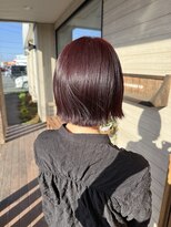 フゥカ 類家店(fuka)&nbsp;【ブリーチなし◎】カシスピンク　八戸　類家