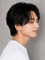 トゥルートラスト オムオム 甲府和戸(True Trust HOMME HOMME) メンズ 韓国風センターパート シースルーバング 黒髪