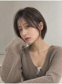 小顔丸みショート長め前髪あり耳掛け20代30代40代50代ひし形池袋