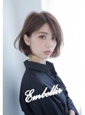 ショコラグレージュXシンメトリーボブ