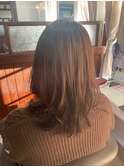 髪質改善カラー◎ローレイヤー×アプリコットブラウン