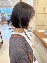 モリオ フロム ロンドン サッポロファクトリー店(morio FROM LONDON)&nbsp;【morio】札幌ボブ　ぱつっと耳かけグレージュボブ